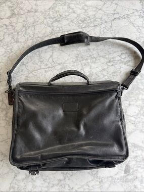 Tumi Genuine Leather Briefcase with Shoulder Strap